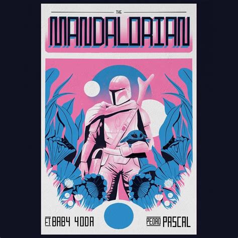 A Poster For The Movie Star Wars Featuring A Man In A Pink Suit And Helmet