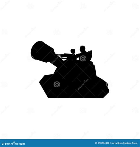 Logo De Vector De Icono De Tanque De Batalla Militar Simple Stock De