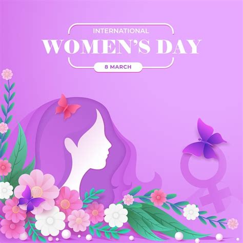 Free Vector International Womens Day Social Media Post Illustration