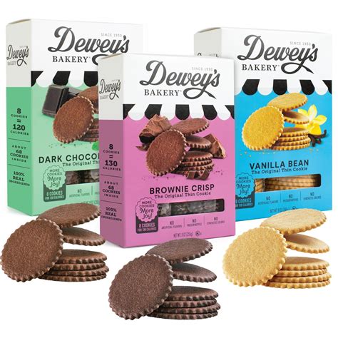 Deweys Bakery Brownie Chocolate Mint And Vanilla Moravian Cookie Thin Variety Pack