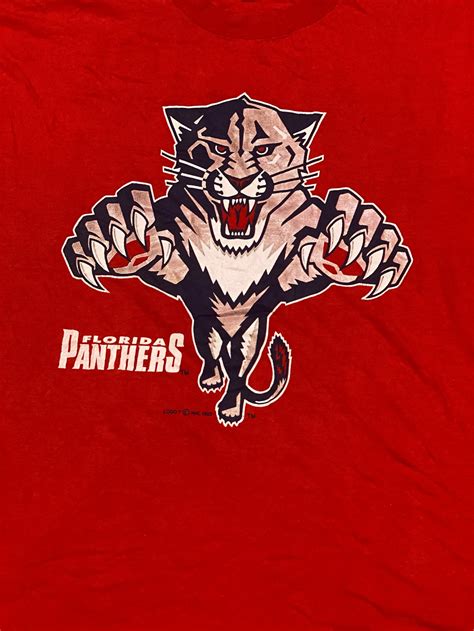 Vintage Florida Panthers Tshirt Nhl Hockey Logo 7 1993 Etsy