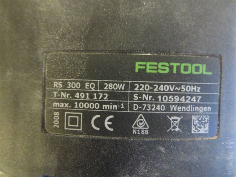 Surface Grinder Festool Rs 300 Eq Ps Auction We Value The Future