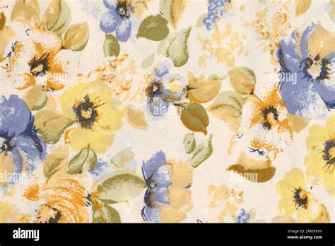 Floral Fabric Swatch Full Frame Stock Photo Alamy