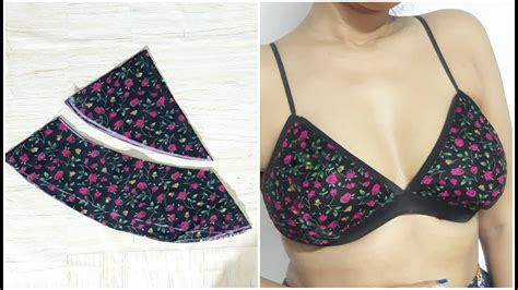 Easy Bra Cutting And Stitching From Waste Fabric Size 36 38 बहुत