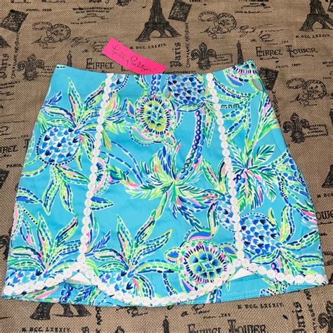 Lilly Pulitzer Skirts Lilly Pulitzer Nwt Bermuda Blue Turtle Patty