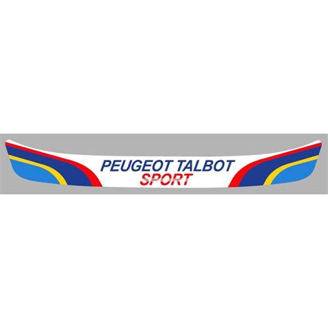 PEUGEOT TALBOT SPORT Sunstrip Visor Helmet Laminated Decal Cafe Racer