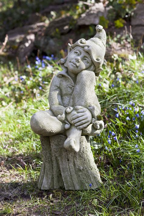 Jenny Cast Stone Garden Statue Gnome Statue Soothing Company