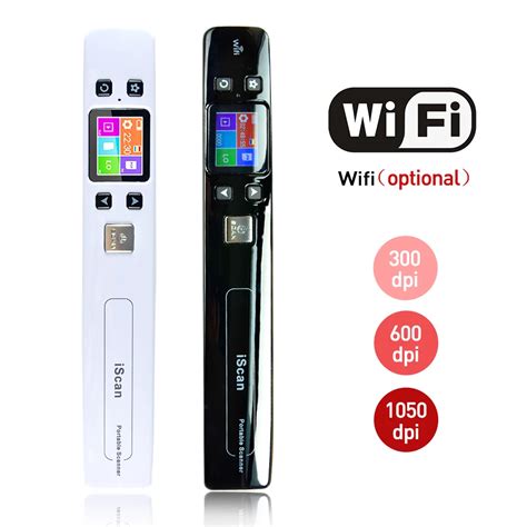 Iscan02 Portable Handheld Digital Wireless Wifi 1050DPI LCD office ...