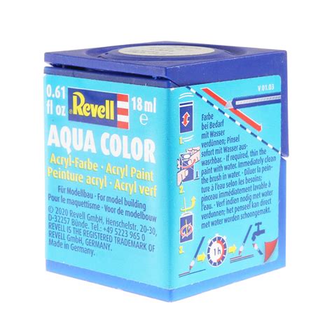 Revell Light Grey Silk Aqua Colour Acrylic Paint 18ml 371 Hobbycraft