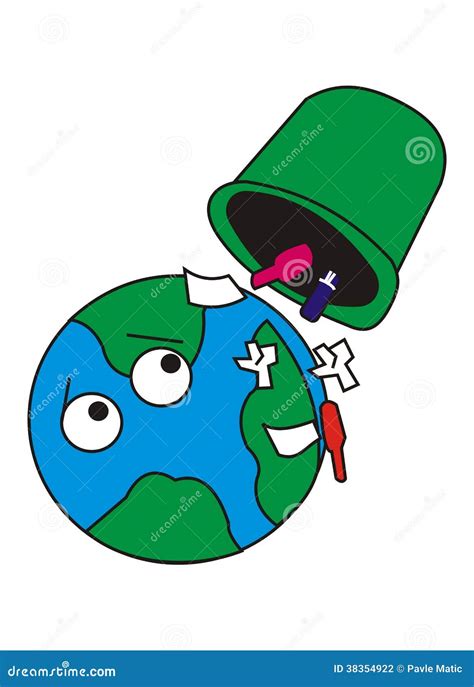 Save The Earth Stock Illustration Illustration Of Trash 38354922