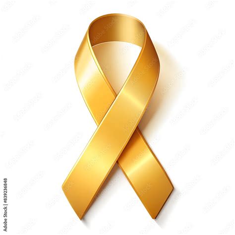 Gold Ribbon Pediatric Cancer Symbol Stock Photo Adobe Stock
