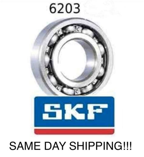 6203 SKF Bearing Open No Seals Or Shields 17x40x12 Mm