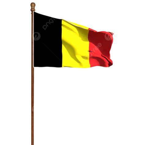 Belgium Flag Clipart Transparent Background Belgium Flag With Pole