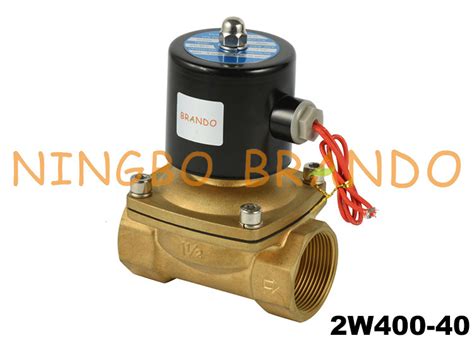 1 1 2 2W400 40 NBR Diaphragm Brass Solenoid Valve AC110V DC12V