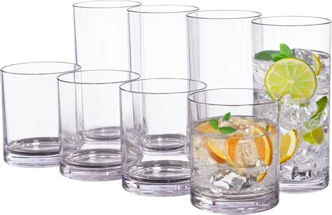 Unbreakable Plastic Drinking Glasses Set Of 6 Shatterproof Drinking Cups