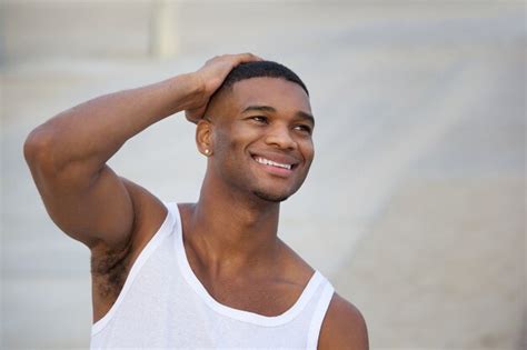 Premium Photo Attractive African American Man Smiling