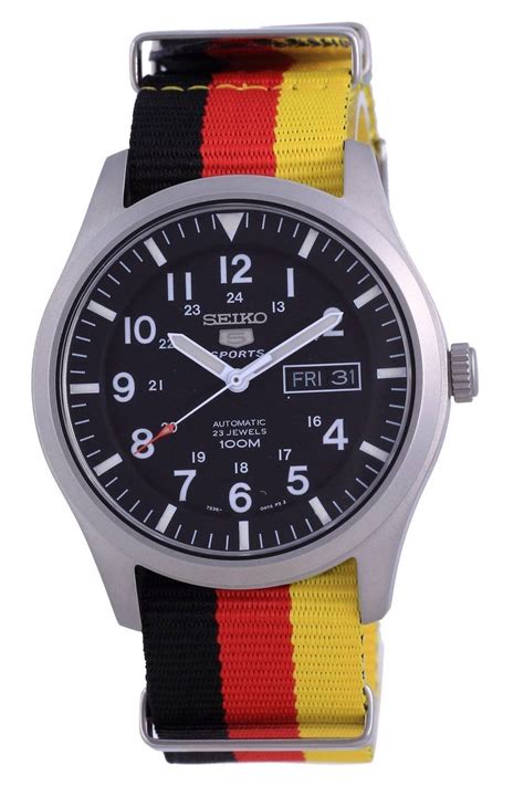 Seiko Sports Automatic Polyester Snzg K Var Nato M Mens Watch