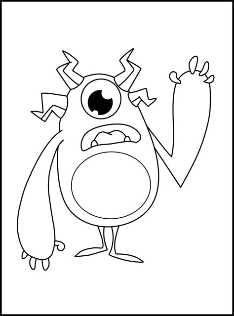 Worry Monster Coloring Page Coloring Pages