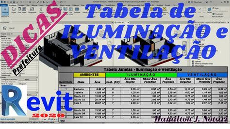 Revit Tabelas de Iluminação e Ventilação 1ª Parte YouTube