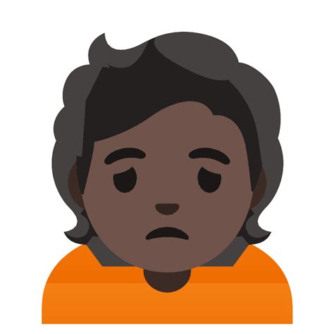 Person Frowning Dark Skin Tone Vector Svg Icon Svg Repo