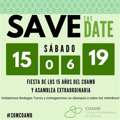 Save The Date El De Junio Celebraremos Los A Os Del Coamb Coamb