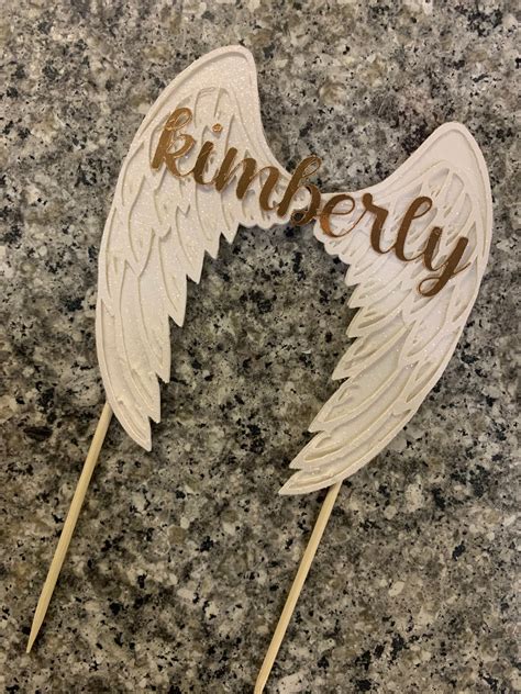 Angel Wings Cake Topper Etsy