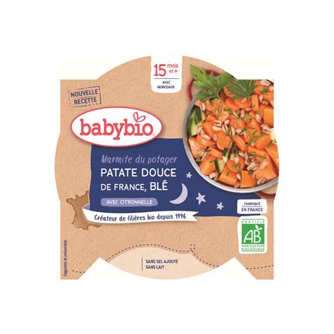 Babybio marmite du potager patate douce blé dès 15 mois 260g