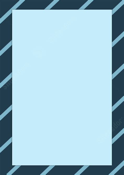 Minimalist Striped Border In Blue Page Border Background Word Template