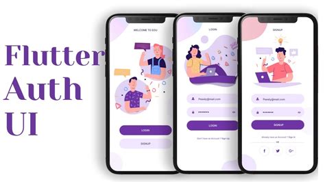 Welcome Login Signup Screen Flutter Ui Speed Code Youtube