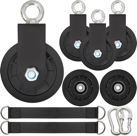 BESTEEL 4 Pack Silent Nylon Gym Cable Pulley Wheel 3 54 In 90 Mm