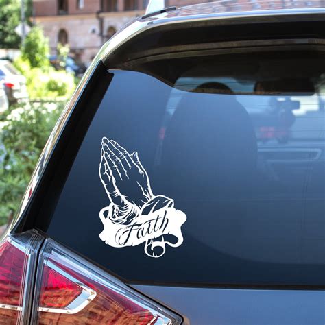 Praying Hands Decal Praying Hands Faith Decal Praying Hands Etsy