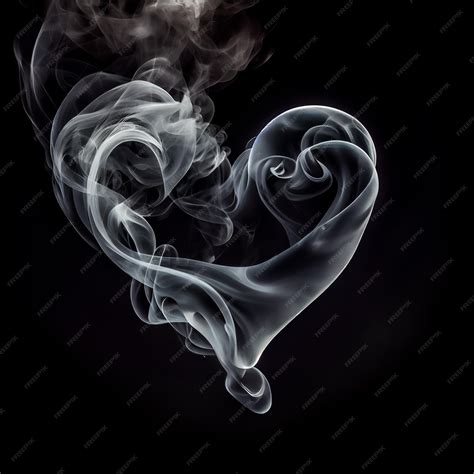 Fondo De Humo De Corazón Foto Premium