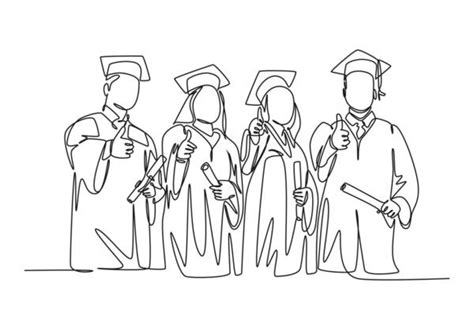 Graduation Line Art Vector Art Icons And Graphics For Free Download