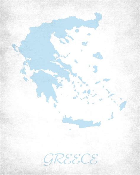 Greek Map Print Outline Wall Map of Greece | Greece map, Wall maps, Map ...