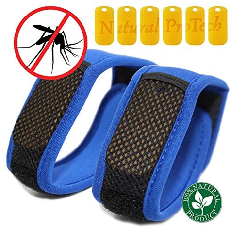 Buy Natural Mosquito Repellent Bracelet Bands 6 Refills and 2 Bands - 100% Natural Insect ...