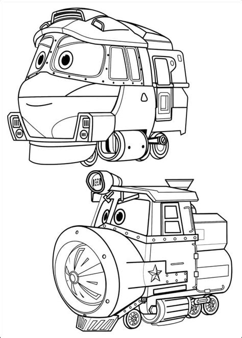 Coloriage Personnages dans Robot Trains télécharger et imprimer