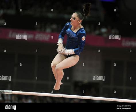 Russia S Aliya Mustafina Competes On The Uneven Bars During The