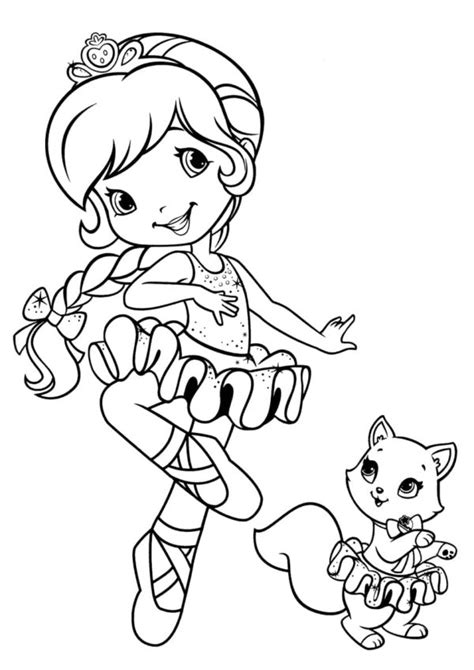 Strawberry Shortcake Ballerina Coloring Pages