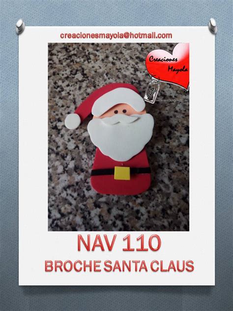 Creaciones Mayola Navidad Broche Santa Claus Broche PapÁ Noel