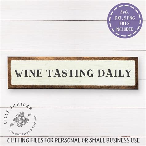 Wine Tasting Svg Wine Svg Rustic Sign Svg Fixer Upper Style So