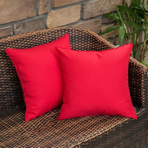 Miulee Pack Of 2 Decorative Outdoor Waterproof Pillow Covers Square Garden Cushion