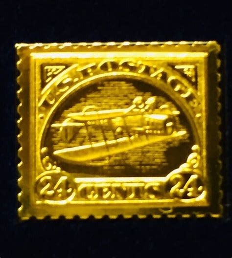 Inverted Jenny Air Mail Issue K Gold Replica First Day Of Issue