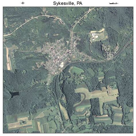 Aerial Photography Map of Sykesville, PA Pennsylvania