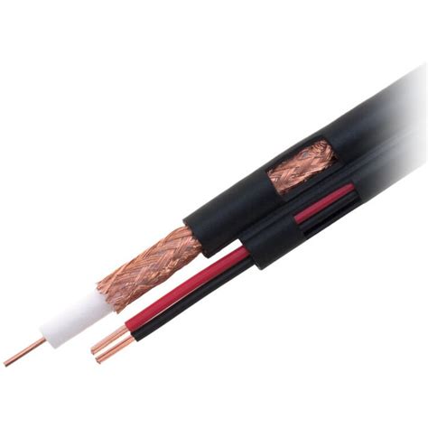 SatMaximum RG59 Coaxial Siamese Cable 1000 Black 750063 B H