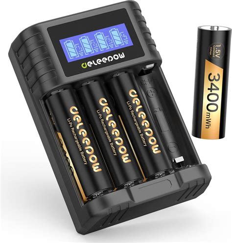 Amazon Deleepow Rechargeable Aa Batteries V Mwh High