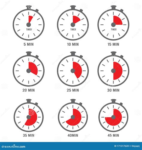 Minutes Icon Hour Clock Symbols Times Minutes Numbers Day Five