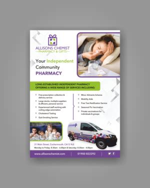 Pharmacy And Travel Clinic Leaflet Flyer Designs For Jww Allison