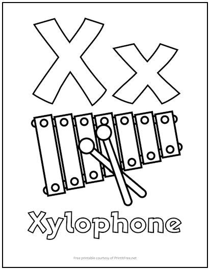 Alphabet Letter X Coloring Page Print It Free