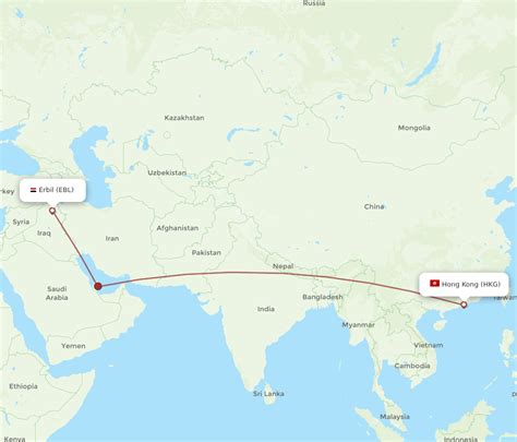 Flights From Hong Kong To Erbil HKG To EBL Flight Routes