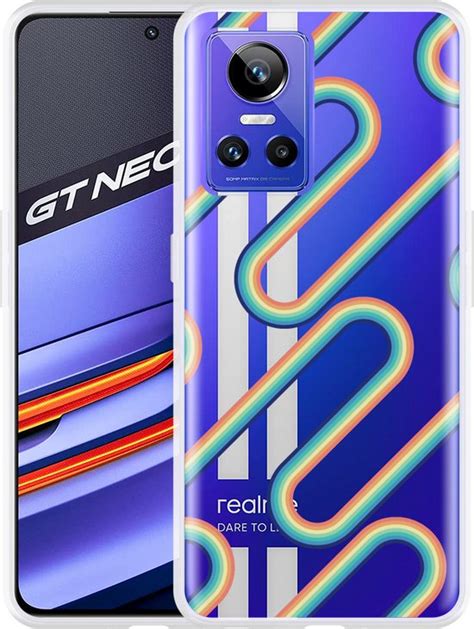 Realme Gt Neo Hoesje Retro Regenboog Ii Designed By Cazy Bol